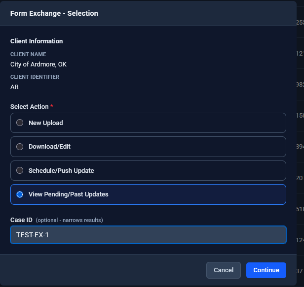 Modal - View Schedule Monitor